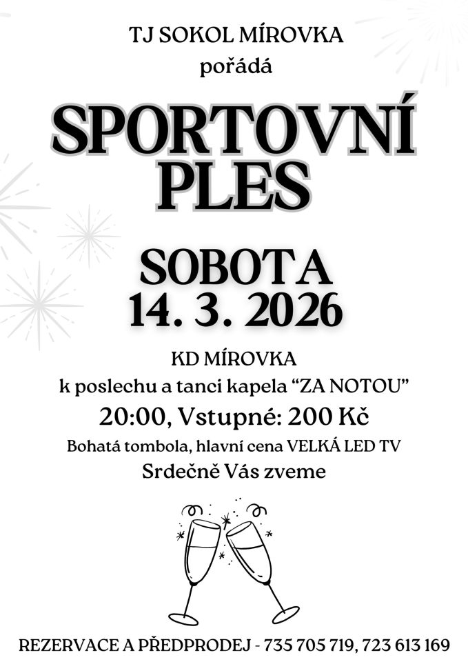 Sportovní ples TJ SOKOL MÍROVKA