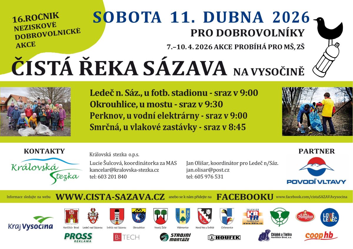 Čistá řeka Sázava 2026