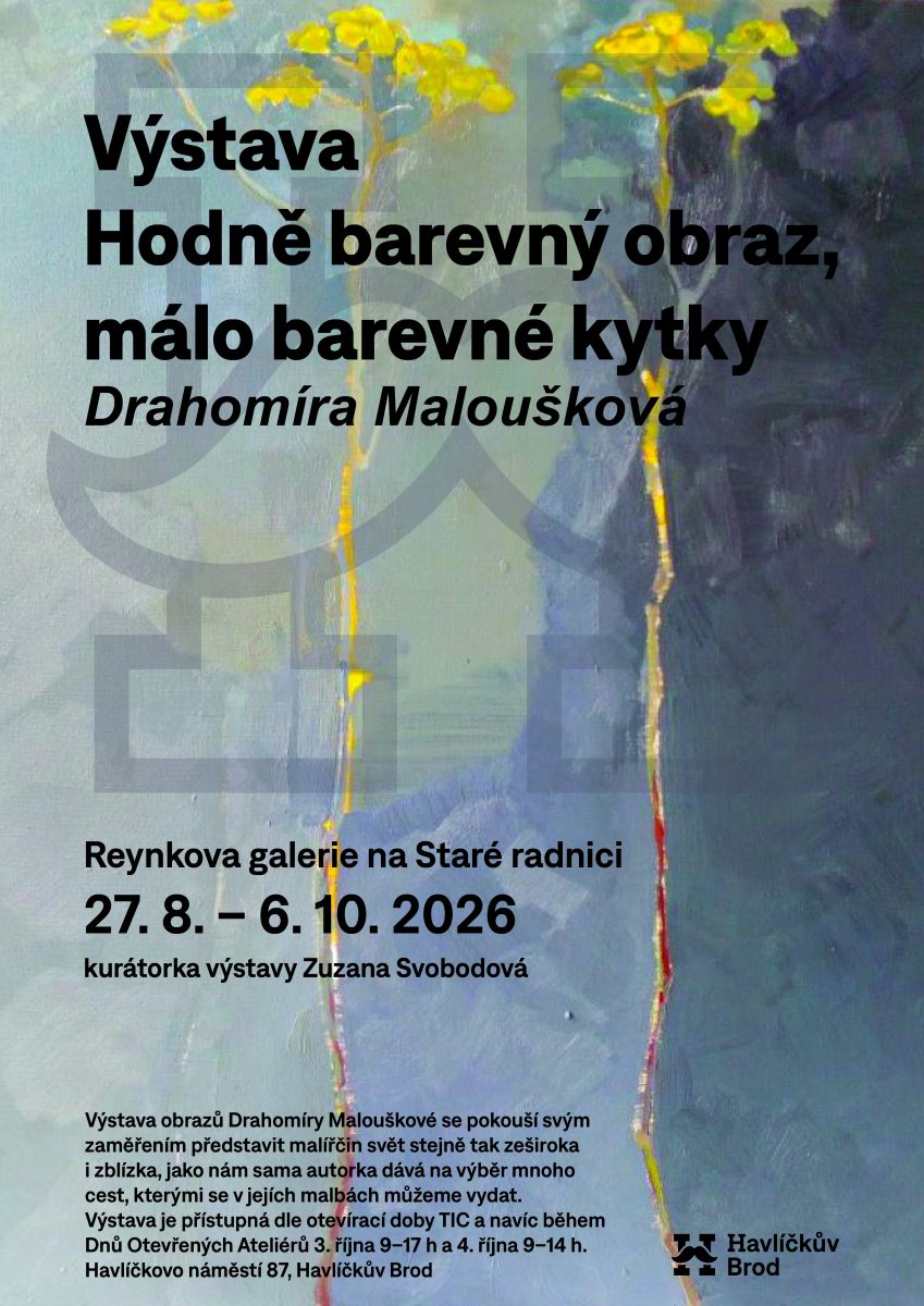 Hodně barevný obraz, málo barevné kytky