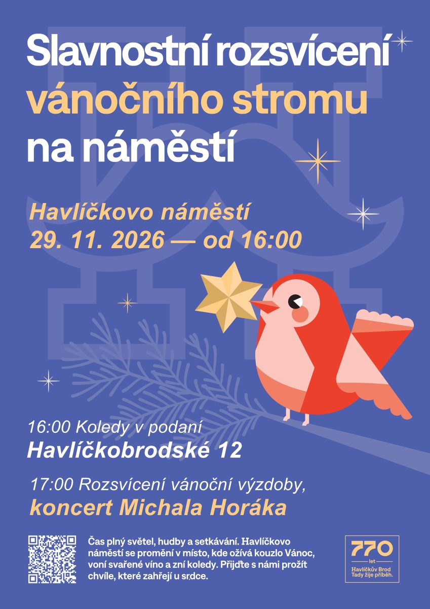 Slavnostní rozsvícení stromu na náměstí